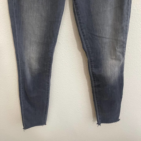 MOTHER The Looker Ankle Fray Raw Hem Skinny Denim Jeans Deep Voodoo Gray 27 - Picture 6 of 12